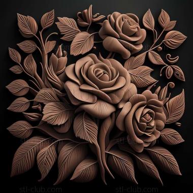 3D model roses (STL)